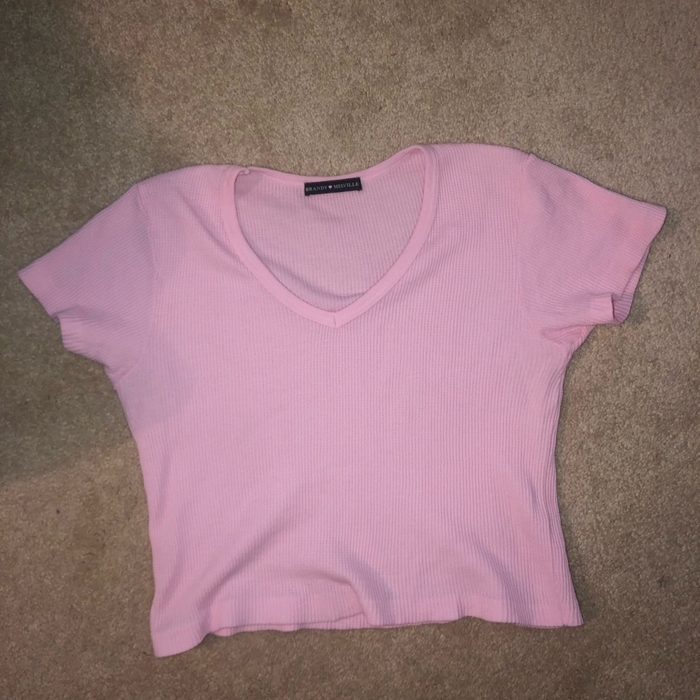 Brandy Melville short sleeve pink top